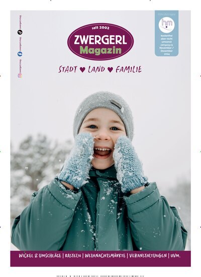 Titelbild der Ausgabe 6/2024 von Zwergerl Magazin für Familien. Diese Zeitschrift und viele weitere Elternzeitschriften und Tierzeitschriften als Abo oder epaper bei United Kiosk online kaufen.