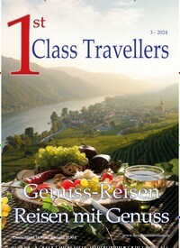 Titelbild der Ausgabe 3/2024 von 1st Class Travellers. Diese Zeitschrift und viele weitere Reisemagazine, Freizeitmagazine und Wissensmagazine als Abo oder epaper bei United Kiosk online kaufen.