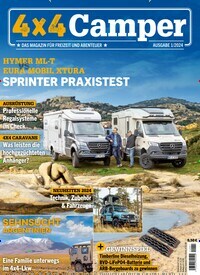 Titelbild der Ausgabe 1/2024 von 4X4 Camper. Diese Zeitschrift und viele weitere Automagazine und Motorradzeitschriften als Abo oder epaper bei United Kiosk online kaufen.