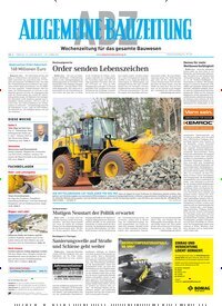 Titelbild der Ausgabe 5/2025 von ABZ - Allgemeine Bauzeitung. Diese Zeitschrift und viele weitere Architekturzeitschriften und Bauzeitschriften als Abo oder epaper bei United Kiosk online kaufen.