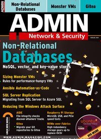 Titelbild der Ausgabe 84/2024 von ADMIN Network & Security. Diese Zeitschrift und viele weitere Computerzeitschriften, Tabletmagazine und Smartphonemagazine als Abo oder epaper bei United Kiosk online kaufen.