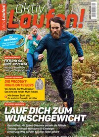 Titelbild der Ausgabe 1/2025 von aktiv Laufen. Diese Zeitschrift und viele weitere Sportmagazine als Abo oder epaper bei United Kiosk online kaufen.