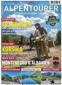 Titelbild der Ausgabe 2/2025 von Alpentourer. Diese Zeitschrift und viele weitere Automagazine und Motorradzeitschriften als Abo oder epaper bei United Kiosk online kaufen.