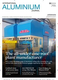 Titelbild der Ausgabe 11/2024 von Aluminium International Journal. Diese Zeitschrift und viele weitere Industriemagazine und Handwerkmagazine als Abo oder epaper bei United Kiosk online kaufen.