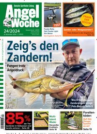 Titelbild der Ausgabe 240/2024 von AngelWoche. Diese Zeitschrift und viele weitere Sportmagazine als Abo oder epaper bei United Kiosk online kaufen.