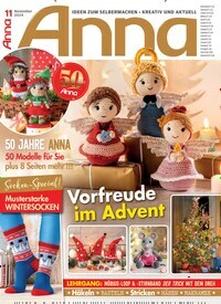 Titelbild der Ausgabe 11/2024 von Anna. Diese Zeitschrift und viele weitere Modemagazine und DIY-Magazine als Abo oder epaper bei United Kiosk online kaufen.