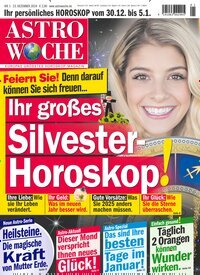 Titelbild der Ausgabe 1/2025 von Astrowoche. Diese Zeitschrift und viele weitere Frauenzeitschriften als Abo oder epaper bei United Kiosk online kaufen.