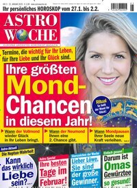 Titelbild der Ausgabe 5/2025 von Astrowoche. Diese Zeitschrift und viele weitere Frauenzeitschriften als Abo oder epaper bei United Kiosk online kaufen.