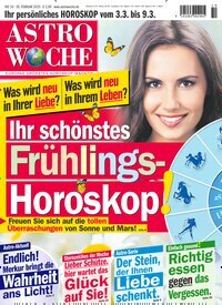 Titelbild der Ausgabe 10/2025 von Astrowoche. Diese Zeitschrift und viele weitere Frauenzeitschriften als Abo oder epaper bei United Kiosk online kaufen.