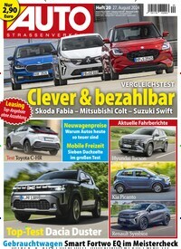 Titelbild der Ausgabe 20/2024 von Auto Straßenverkehr. Diese Zeitschrift und viele weitere Automagazine und Motorradzeitschriften als Abo oder epaper bei United Kiosk online kaufen.