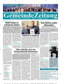 Titelbild der Ausgabe 24/2024 von Bayerische Gemeindezeitung. Diese Zeitschrift und viele weitere Wirtschaftsmagazine und Politikmagazine als Abo oder epaper bei United Kiosk online kaufen.