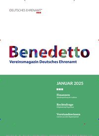 Titelbild der Ausgabe 1/2025 von Benedetto. Diese Zeitschrift und viele weitere Businessmagazine als Abo oder epaper bei United Kiosk online kaufen.