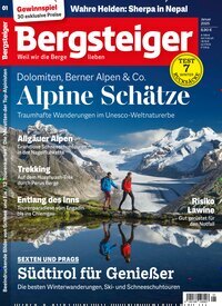 Titelbild der Ausgabe 1/2025 von Bergsteiger - Das Tourenmagazin. Diese Zeitschrift und viele weitere Sportmagazine als Abo oder epaper bei United Kiosk online kaufen.