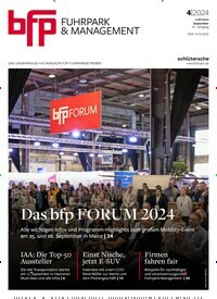 Titelbild der Ausgabe 4/2024 von bfp fuhrpark + management. Diese Zeitschrift und viele weitere Businessmagazine als Abo oder epaper bei United Kiosk online kaufen.