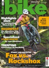 Titelbild der Ausgabe 10/2024 von bike. Diese Zeitschrift und viele weitere Sportmagazine als Abo oder epaper bei United Kiosk online kaufen.