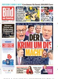 Titelbild der Ausgabe 8/2025 von Bild am Sonntag Gesamtausgabe. Diese Zeitschrift und viele weitere Zeitungsabos als Abo oder epaper bei United Kiosk online kaufen.