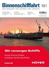 Titelbild der Ausgabe 10/2024 von Binnenschifffahrt. Diese Zeitschrift und viele weitere Logistikmagazine und Medienmagazine als Abo oder epaper bei United Kiosk online kaufen.