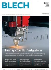 Titelbild der Ausgabe 5/2024 von Blech. Diese Zeitschrift und viele weitere Industriemagazine und Handwerkmagazine als Abo oder epaper bei United Kiosk online kaufen.