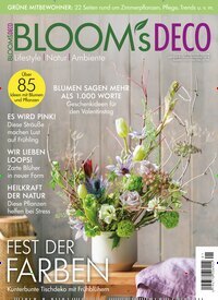 Titelbild der Ausgabe 1/2025 von Blooms Deco. Diese Zeitschrift und viele weitere Gartenzeitschriften und Wohnzeitschriften als Abo oder epaper bei United Kiosk online kaufen.