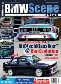 Titelbild der Ausgabe 5/2024 von BMW Scene Live. Diese Zeitschrift und viele weitere Automagazine und Motorradzeitschriften als Abo oder epaper bei United Kiosk online kaufen.