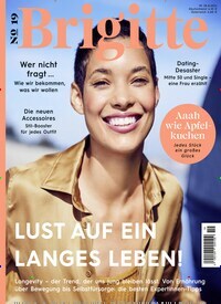 Titelbild der Ausgabe 19/2024 von Brigitte. Diese Zeitschrift und viele weitere Frauenzeitschriften als Abo oder epaper bei United Kiosk online kaufen.