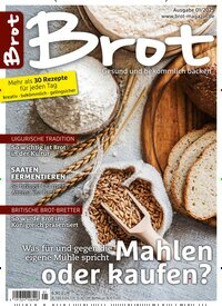 Titelbild der Ausgabe 1/2025 von Brot. Diese Zeitschrift und viele weitere Kochzeitschriften und Backzeitschriften als Abo oder epaper bei United Kiosk online kaufen.