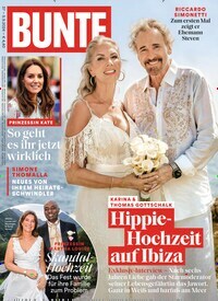 Titelbild der Ausgabe 37/2024 von BUNTE. Diese Zeitschrift und viele weitere Lifestylemagazine und Peoplemagazine als Abo oder epaper bei United Kiosk online kaufen.