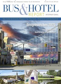 Titelbild der Ausgabe 1/2025 von Bus & Hotel Report International. Diese Zeitschrift und viele weitere Gastronomiezeitschriften, Fashionmagazine, Beautymagazine als Abo oder epaper bei United Kiosk online kaufen.