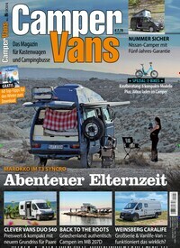 Titelbild der Ausgabe 8/2024 von Camper Vans. Diese Zeitschrift und viele weitere Automagazine und Motorradzeitschriften als Abo oder epaper bei United Kiosk online kaufen.