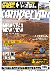 Titelbild der Ausgabe 2/2025 von Campervan. Diese Zeitschrift und viele weitere Automagazine und Motorradzeitschriften als Abo oder epaper bei United Kiosk online kaufen.