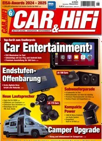 Titelbild der Ausgabe 6/2024 von Car & Hifi. Diese Zeitschrift und viele weitere Audiomagazine, Filmmagazine und Fotozeitschriften als Abo oder epaper bei United Kiosk online kaufen.