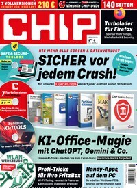 Titelbild der Ausgabe 11/2024 von Chip. Diese Zeitschrift und viele weitere Computerzeitschriften, Tabletmagazine und Smartphonemagazine als Abo oder epaper bei United Kiosk online kaufen.