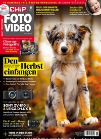 Titelbild der Ausgabe 11/2024 von CHIP Foto-Video. Diese Zeitschrift und viele weitere Audiomagazine, Filmmagazine und Fotozeitschriften als Abo oder epaper bei United Kiosk online kaufen.