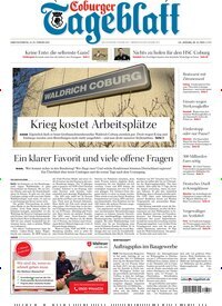 Titelbild der Ausgabe 44/2025 von Coburger Tageblatt. Diese Zeitschrift und viele weitere Zeitungsabos als Abo oder epaper bei United Kiosk online kaufen.