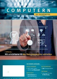 Titelbild der Ausgabe 8/2024 von Computern im Handwerk. Diese Zeitschrift und viele weitere Architekturzeitschriften und Bauzeitschriften als Abo oder epaper bei United Kiosk online kaufen.