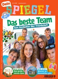 Titelbild der Ausgabe 1/2025 von Dein Spiegel. Diese Zeitschrift und viele weitere Jugendzeitschriften und Kinderzeitschriften als Abo oder epaper bei United Kiosk online kaufen.