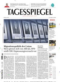 Titelbild der Ausgabe 26/2025 von Der Tagesspiegel. Diese Zeitschrift und viele weitere Zeitungsabos als Abo oder epaper bei United Kiosk online kaufen.