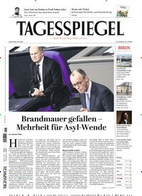 Titelbild der Ausgabe 29/2025 von Der Tagesspiegel. Diese Zeitschrift und viele weitere Zeitungsabos als Abo oder epaper bei United Kiosk online kaufen.