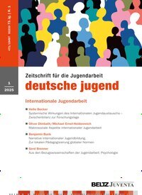 Titelbild der Ausgabe 1/2025 von deutsche jugend. Diese Zeitschrift und viele weitere Zeitschriften für Pädagogik als Abo oder epaper bei United Kiosk online kaufen.