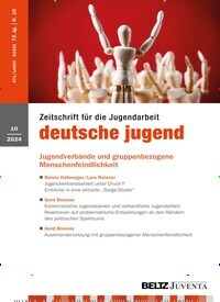 Titelbild der Ausgabe 10/2024 von deutsche jugend. Diese Zeitschrift und viele weitere Zeitschriften für Pädagogik als Abo oder epaper bei United Kiosk online kaufen.