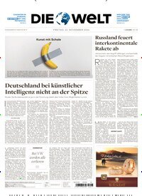 Titelbild der Ausgabe 228/2024 von Die Welt Gesamtausgabe. Diese Zeitschrift und viele weitere Zeitungsabos als Abo oder epaper bei United Kiosk online kaufen.