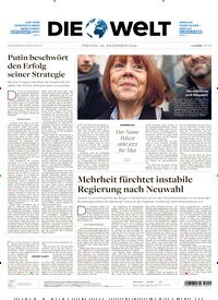 Titelbild der Ausgabe 248/2024 von Die Welt Gesamtausgabe. Diese Zeitschrift und viele weitere Zeitungsabos als Abo oder epaper bei United Kiosk online kaufen.