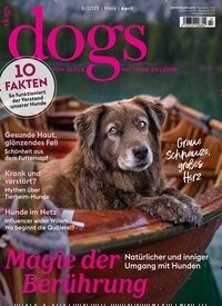 Titelbild der Ausgabe 2/2025 von Dogs. Diese Zeitschrift und viele weitere Elternzeitschriften und Tierzeitschriften als Abo oder epaper bei United Kiosk online kaufen.