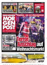 Titelbild der Ausgabe 300/2024 von Dresdner Morgenpost. Diese Zeitschrift und viele weitere Zeitungsabos als Abo oder epaper bei United Kiosk online kaufen.