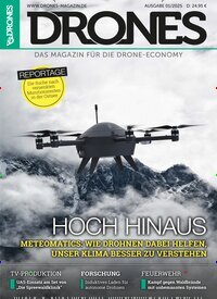 Titelbild der Ausgabe 1/2025 von Drones. Diese Zeitschrift und viele weitere Computerzeitschriften, Tabletmagazine und Smartphonemagazine als Abo oder epaper bei United Kiosk online kaufen.