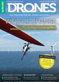 Titelbild der Ausgabe 2/2025 von Drones. Diese Zeitschrift und viele weitere Computerzeitschriften, Tabletmagazine und Smartphonemagazine als Abo oder epaper bei United Kiosk online kaufen.