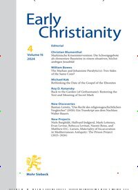 Titelbild der Ausgabe 4/2024 von Early Christianity (EC). Diese Zeitschrift und viele weitere Kunstmagazine und Kulturmagazine als Abo oder epaper bei United Kiosk online kaufen.