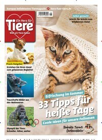 Titelbild der Ausgabe 8/2024 von Ein Herz für Tiere. Diese Zeitschrift und viele weitere Elternzeitschriften und Tierzeitschriften als Abo oder epaper bei United Kiosk online kaufen.