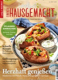 Titelbild der Ausgabe 4/2024 von Einfach Hausgemacht. Diese Zeitschrift und viele weitere Kochzeitschriften und Backzeitschriften als Abo oder epaper bei United Kiosk online kaufen.