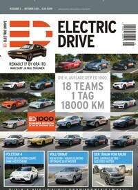 Titelbild der Ausgabe 5/2024 von Electric Drive. Diese Zeitschrift und viele weitere Automagazine und Motorradzeitschriften als Abo oder epaper bei United Kiosk online kaufen.